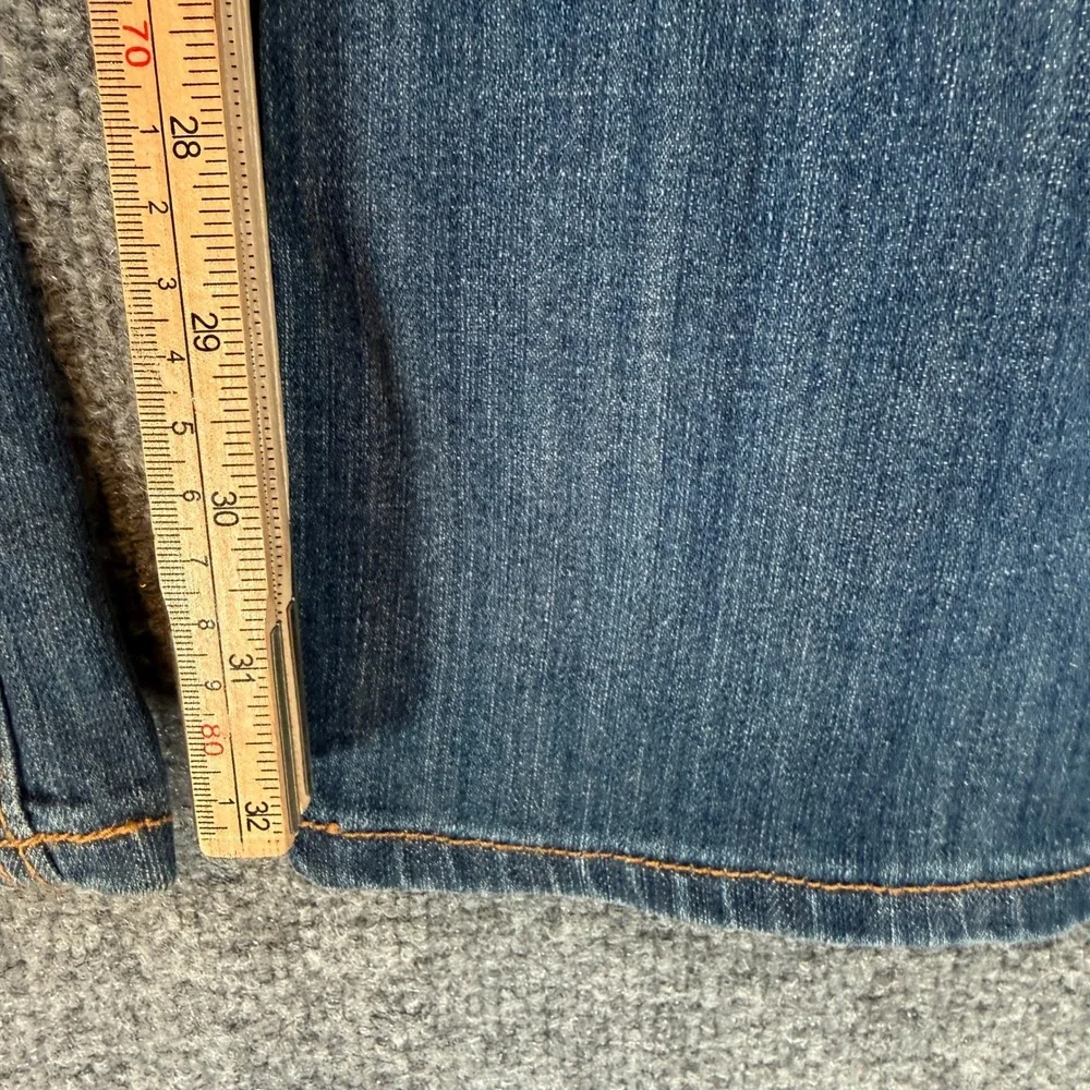 Banana Republic Bootcut Flare‎ Jeans Men 28 Blue Stretch Flap Pocket Distressed